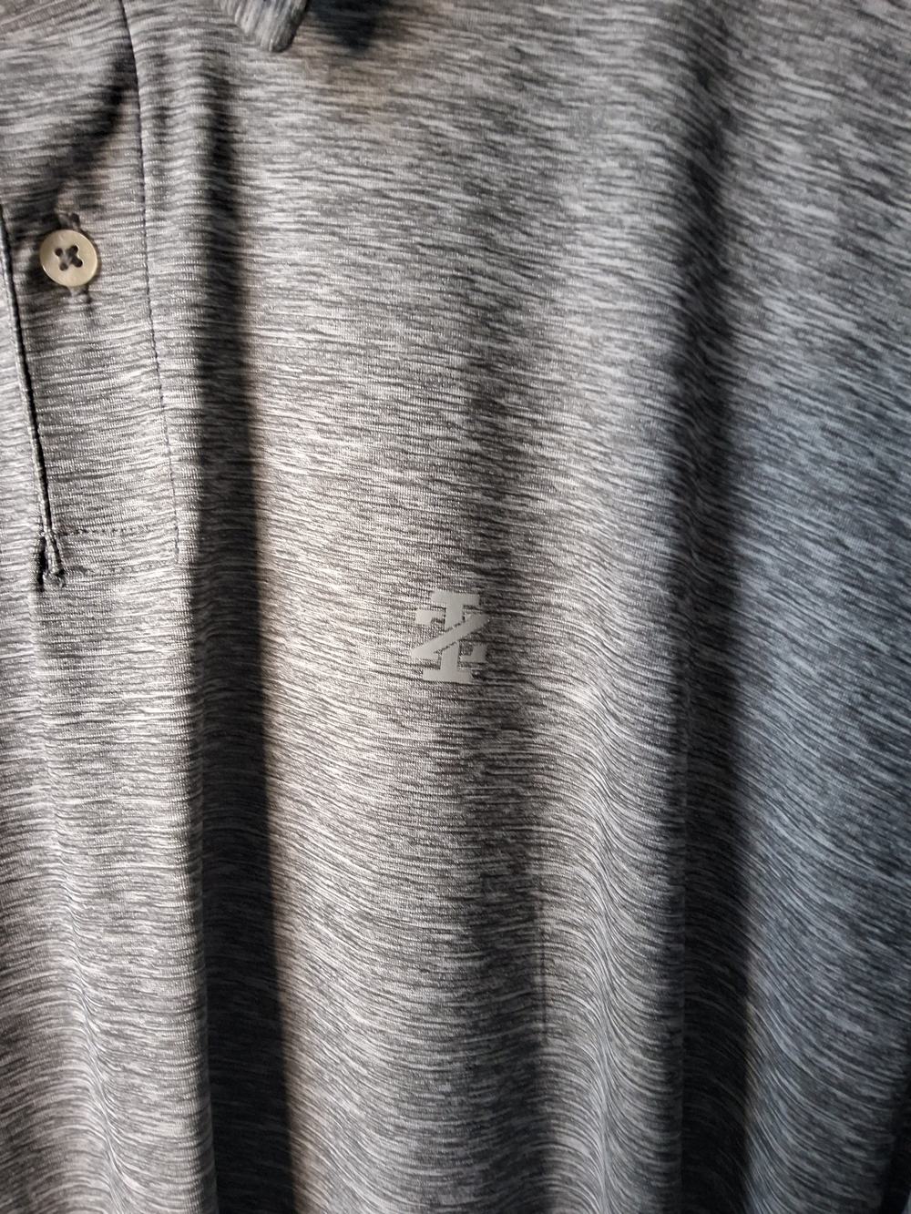 Izod Men's Gray Heather Polo Shirt‎ - Picture 2 of 4